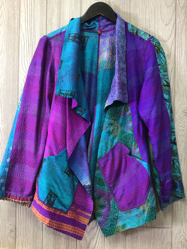 Mieko Mintz silk Jacket Size Medium Reversible pre-owned